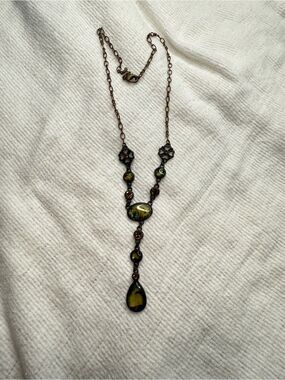 Y2K Whimsigoth Floral Drop Necklace